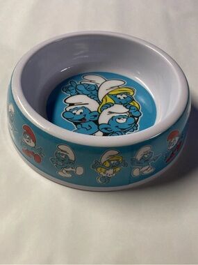 Smurfs Pet Bowl - Blue White